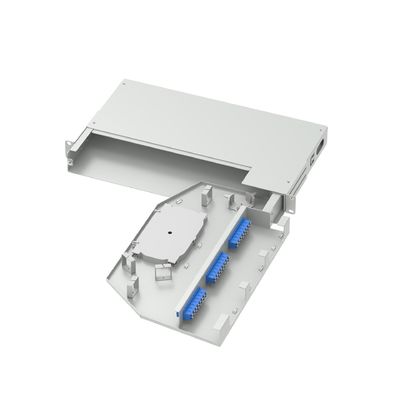 24 ядра Волоконно-оптическое оборудование 19 дюймовая панно с подвижным патчем LC UPC Тип для FTTX ODN