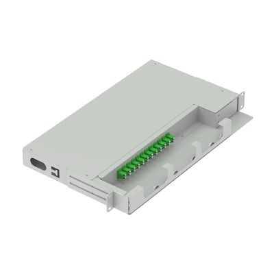 FTTX 19 дюймовая панно с подвижной застежкой LC APC тип 12 ядра волоконно-оптическое оборудование с 5