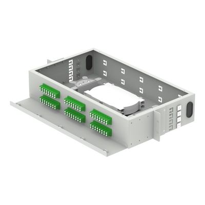FTTH 96 Core Capacity Patch Panel 19 дюймовая оптическая распределительная рама с LC