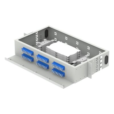 FTTH 96 Core Capacity Patch Panel 19 дюймовая оптическая распределительная рама с LC