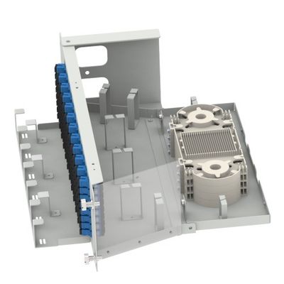 5 Time Gray 96cores 19 Inch Flip down Fiber Optic Patchpanel для оптического оборудования