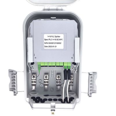 16 портовые FTTH оптоволоконные терминальные коробки IP65 Стенный столб Монтаж наружные коробки для FTTx