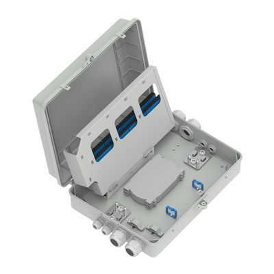 Серая 4-портная оптоволоконная распределительная коробка IP65 водонепроницаемая для наружного использования в сетевой модели
