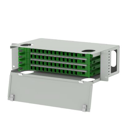 SC UPC Connector 48 портов Fiber Distribution Patch Panel для внутренней сети ODF FTTH