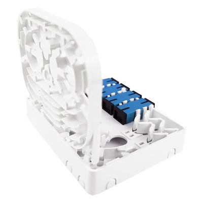 FTTH сеть Внутри помещений 4 ядра SC UPC Пластиковая волоконно-оптическая лицевая панель разъема в сером цвете