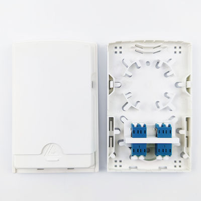 2 ядра LC UPC Пластиковая волоконно-оптическая лицевая панель для FTTH белого/серого цвета