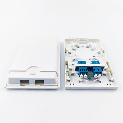 2 ядра LC UPC Пластиковая волоконно-оптическая лицевая панель для FTTH белого/серого цвета