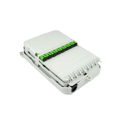 16 ядер Стенно установленный PLC Fiber распределительный ящик из PC ABS для FFTX соединений